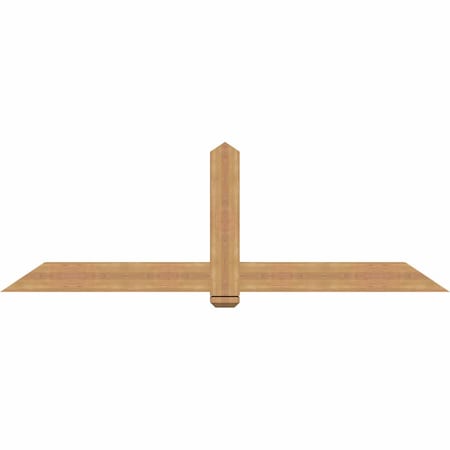 Ekena Millwork Eugene Smooth Timber Gable Bracket, Western Red Cedar, 84"W x 28"H x 3 1/2"D x 5 1/2"F, 8/12 Pitch GBW084X28X0406EUG00SWR